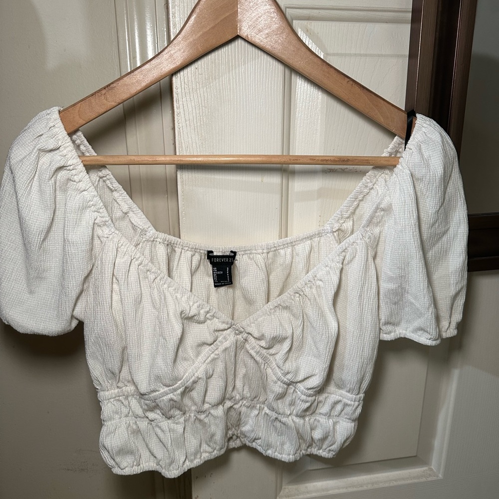 Forever 21 off white crop